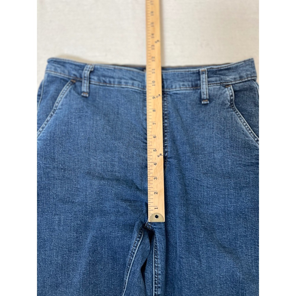 J.Crew Wide-Leg Crop Jeans Women's 31 Blue Denim High Rise Pants Cotton Stretch - Picture 7 of 10